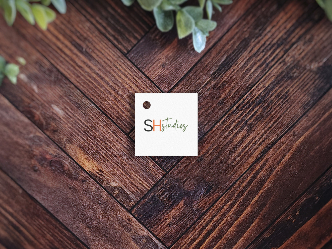 Square Hang Tags - 1x1" Set of 120