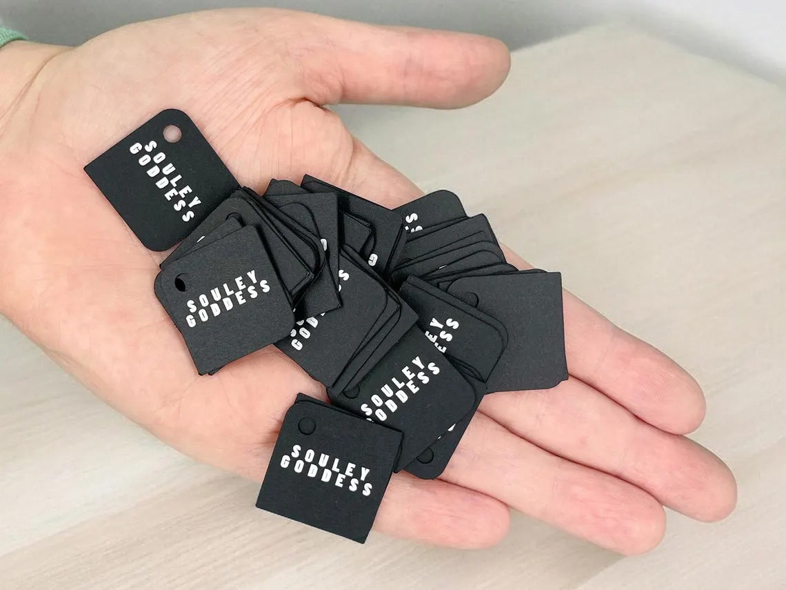 Square Leaf Hang Tags - 1x1" Set of 120