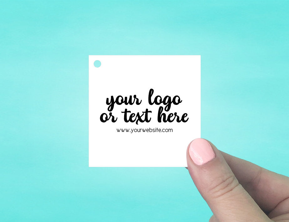 Square Hang Tags - 2.5x2.5" Set of 45