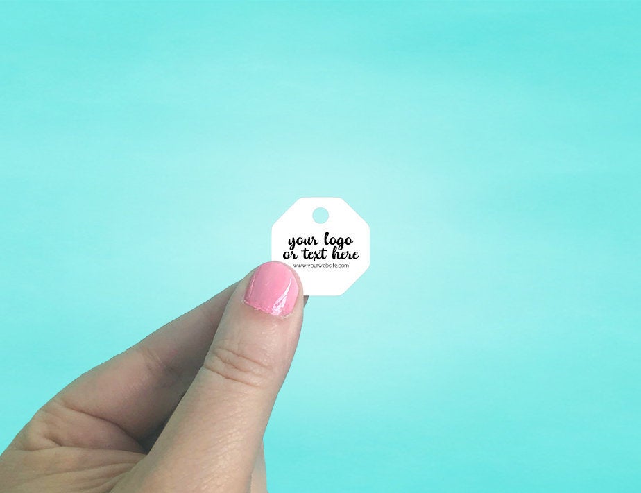 Octagon Hang Tags - 1x1" Set of 120