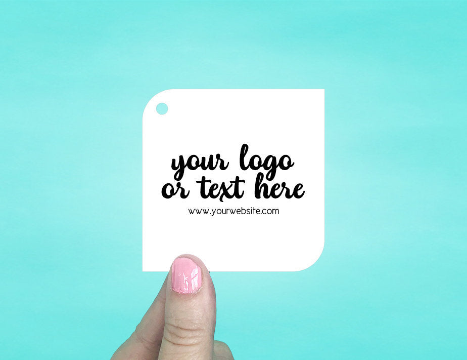Square Leaf Hang Tags - 2.5x2.5" Set of 45
