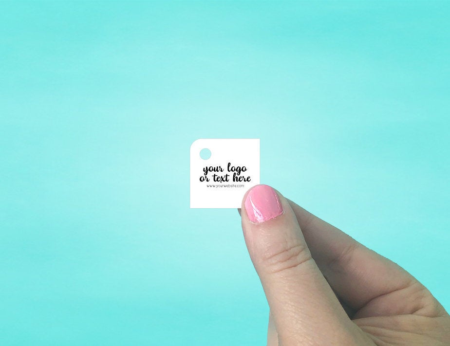 Square Leaf Hang Tags - 1x1" Set of 120