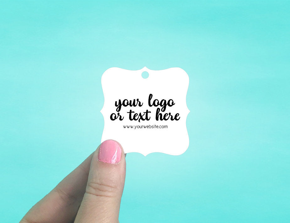 Square Bracket Hang Tags - 2x2" Set of 80