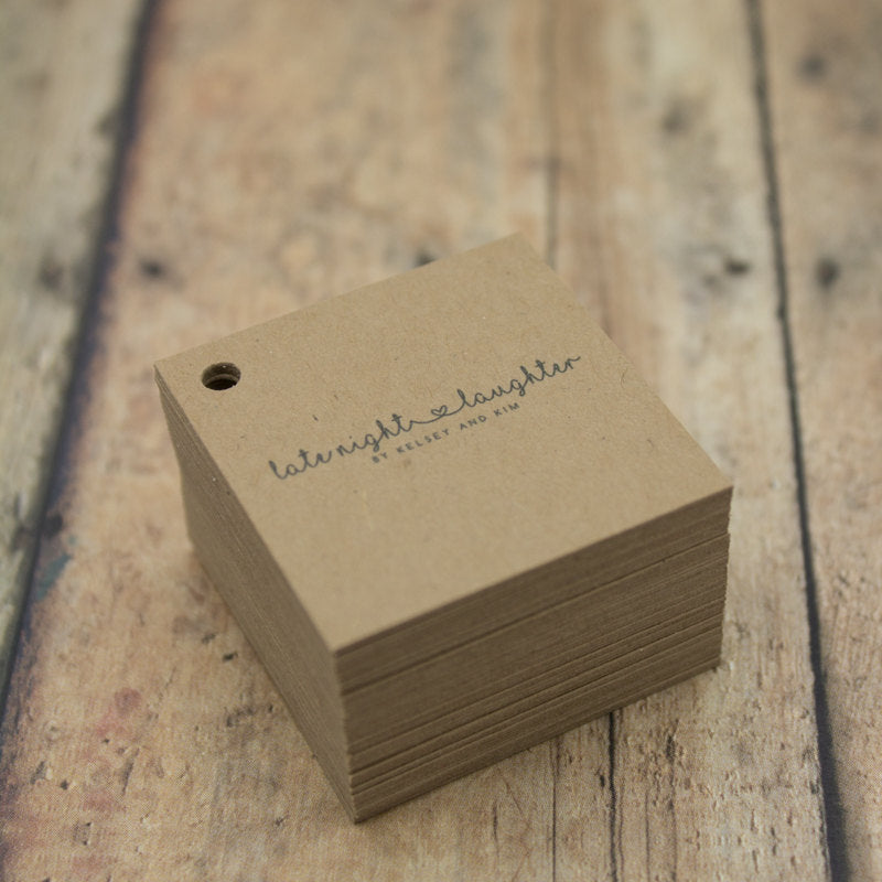 Square Hang Tags - 1.5x1.5" Set of 120