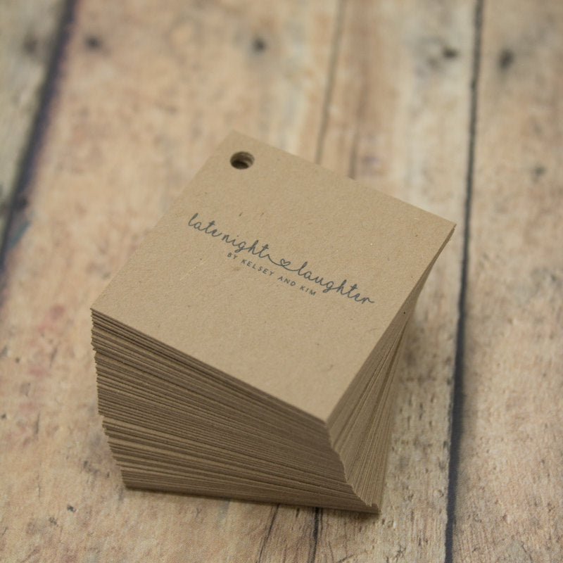 Square Hang Tags - 1.5x1.5" Set of 120